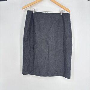 Brooks Brothers Wool Pencil Skirt Career Office Wear‎ Gray Size 10